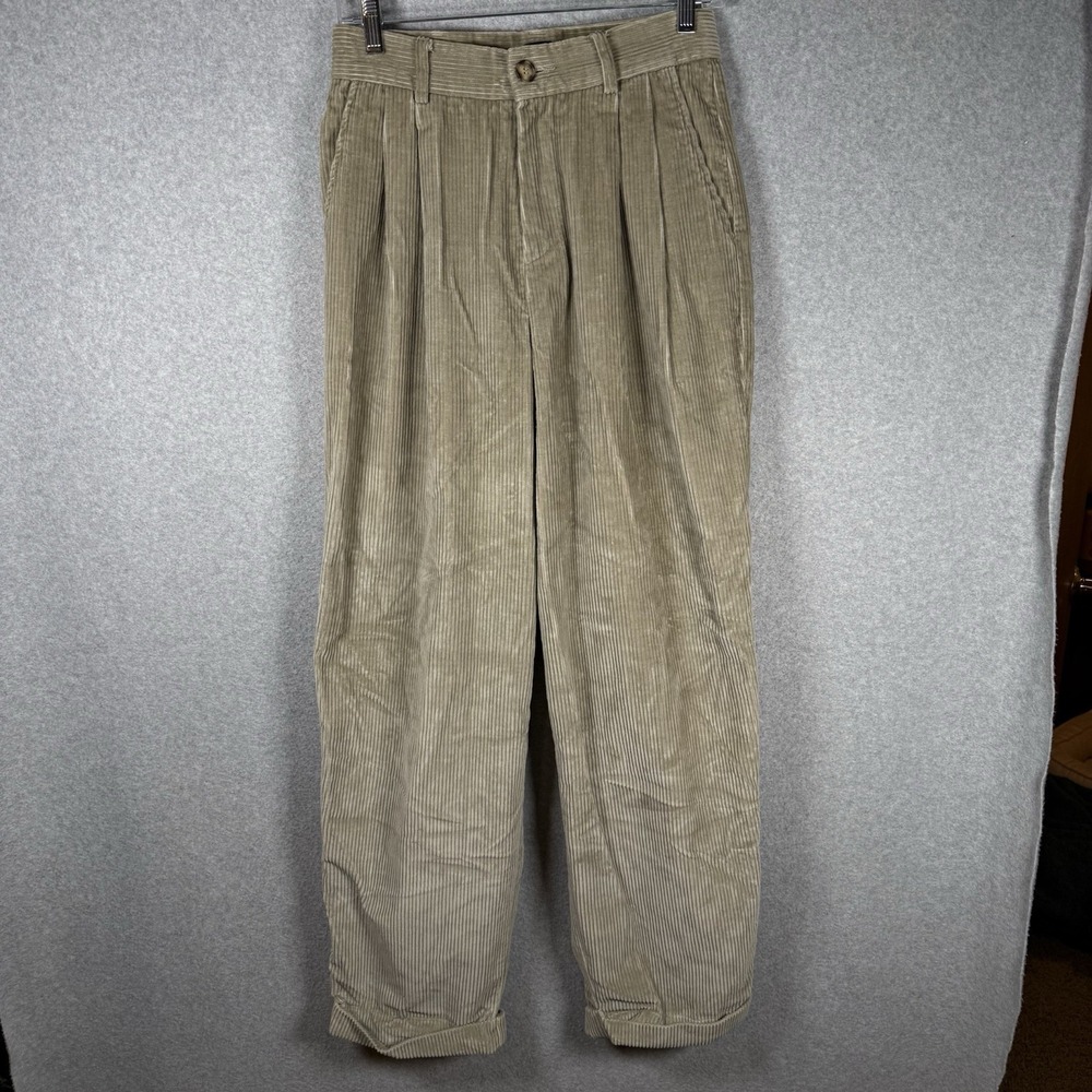 Gap Corduroy Pants Womens 6 Khaki Beige Loose Fit Baggy Vintage